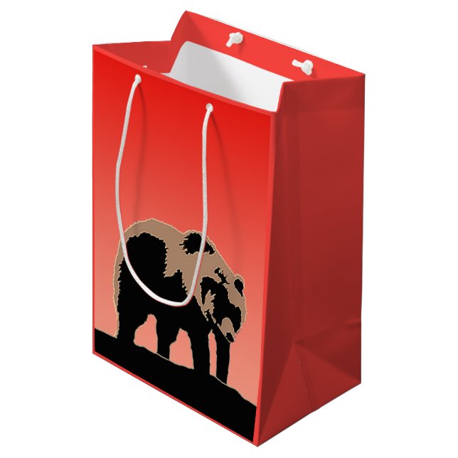 Grizzly Bear at Sunset - Original Wildlife Art (Framsidan Vinklad)