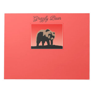 Grizzly Bear at Sunset - Original Wildlife Art Anteckningsblock