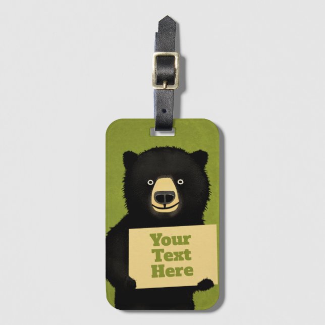 Grizzly Bear Bagagebricka (Framsida vertikal)
