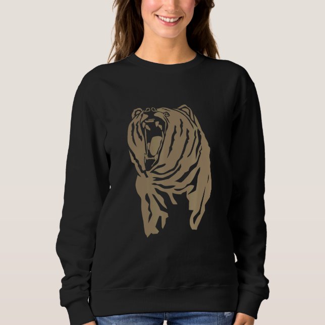 Grizzly Bear Brown Bear Kodiak Bear Bear Head T Shirt (Framsida)
