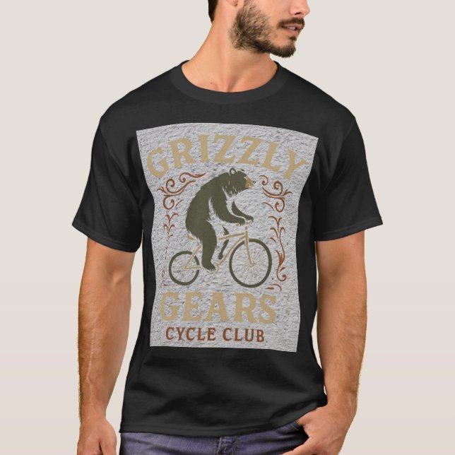 Grizzly Bear Cycling — “Grizzly Gears Cycle Club T Shirt (Framsida)