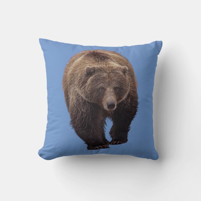 GRIZZLY BEAR DEKORATIV KUDDE (Framsida)