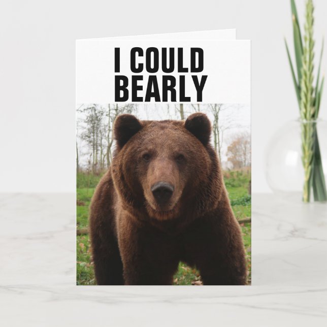 GRIZZLY BEAR FÖDELSEDAGSKORT KORT (Framsida)