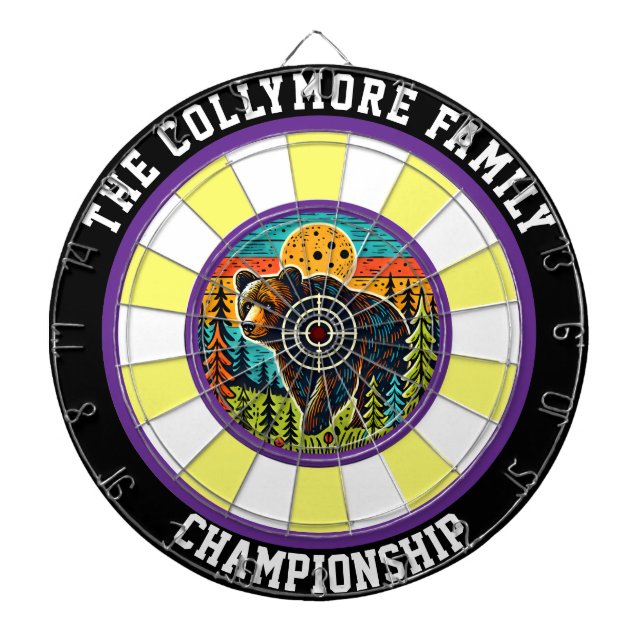 Grizzly Bear Forest Aim Design Darttavla (Framsidan)