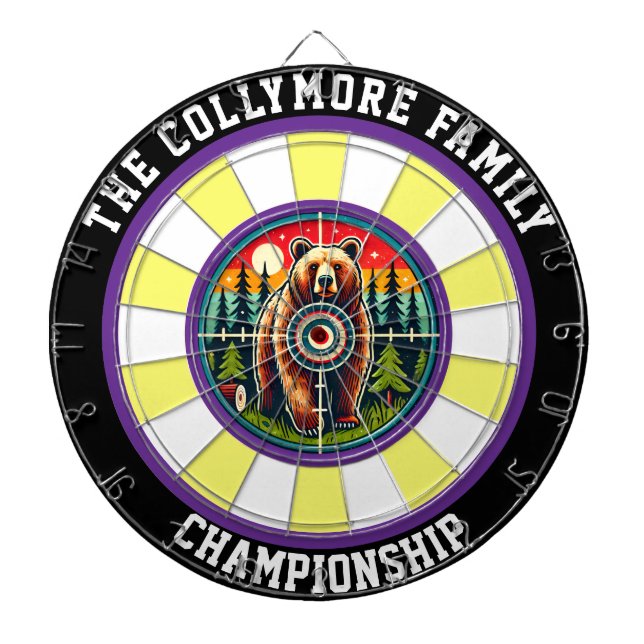 Grizzly Bear Forest Target Focus Darttavla (Framsidan)