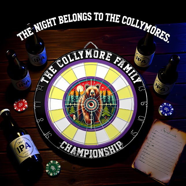 Grizzly Bear Forest Target Focus Darttavla (Skapare uppladdad)