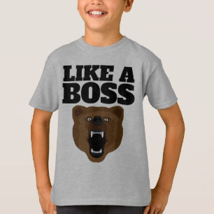 GRIZZLY BEAR FUNNY CHEF BOYS children T SHIRTS
