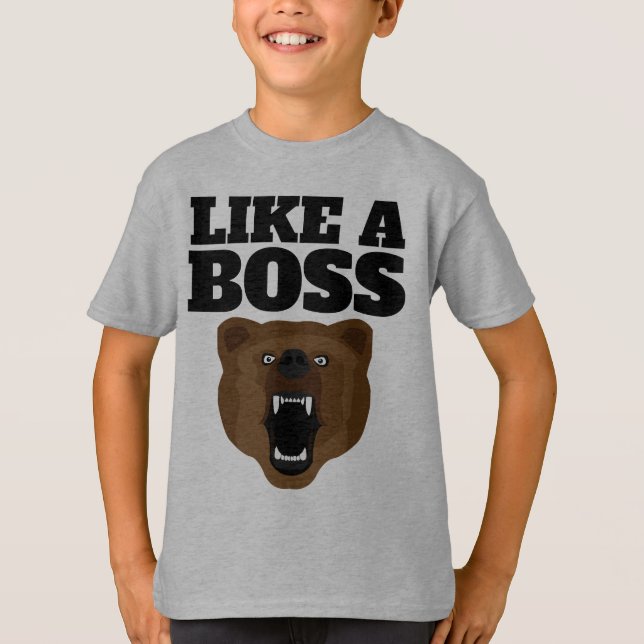 GRIZZLY BEAR FUNNY CHEF BOYS children T SHIRTS (Framsida)