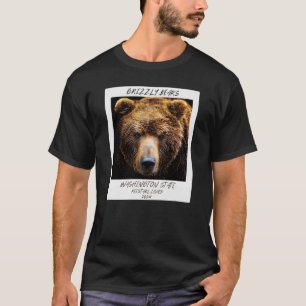 Grizzly Bear, Grizzly Bear Tee, Washington State T Shirt