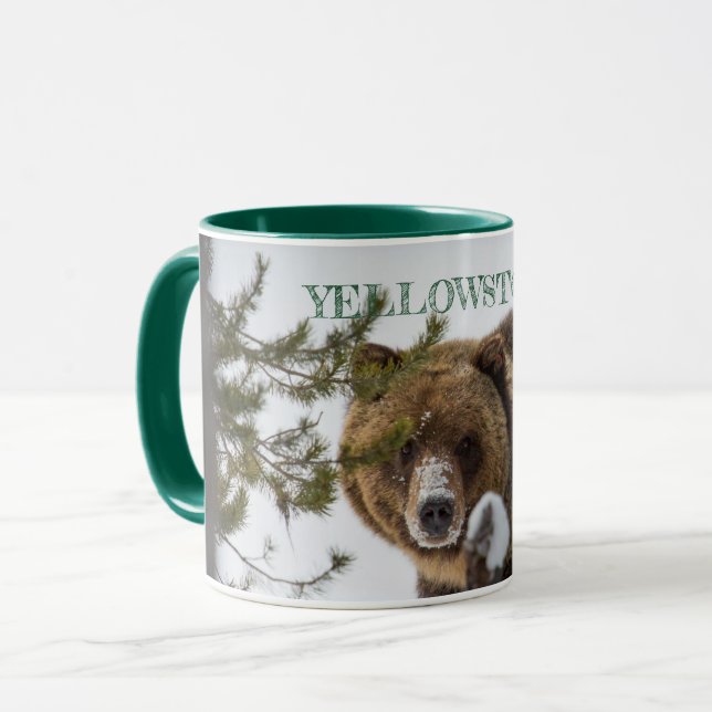 Grizzly Bear i Snö, Yellowstone National Park Mu Mugg (Framsida vänster)
