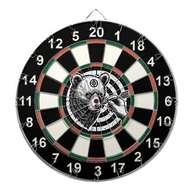 Grizzly Bear in Forest Design Darttavla (Framsidan)