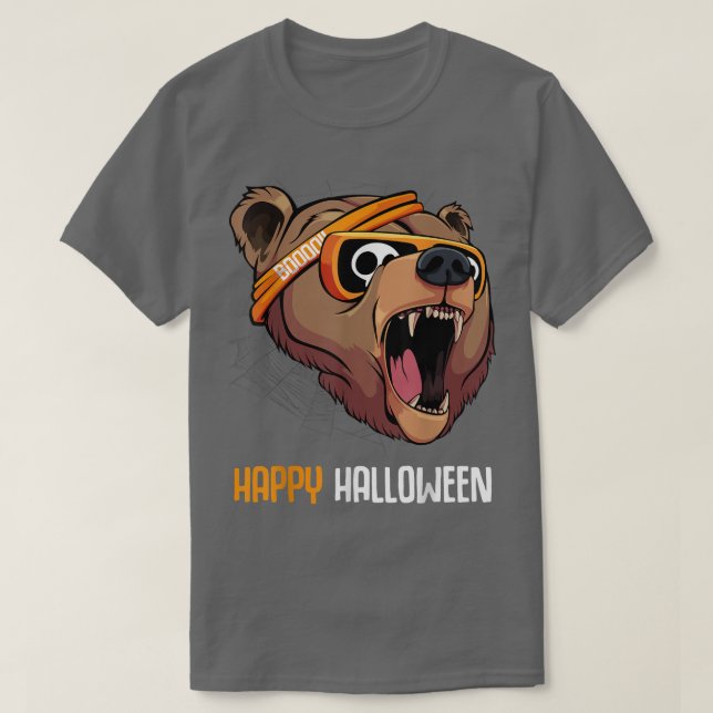 Grizzly Bear in Sunglasses Lazy Halloween Costume T Shirt (Design framsida)