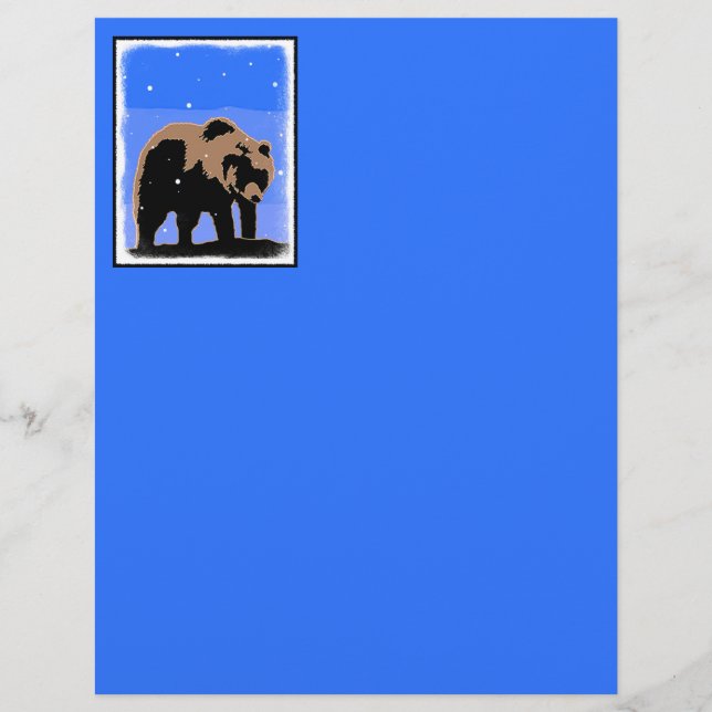 Grizzly Bear in Winter - Original Wildlife Art (Framsida)