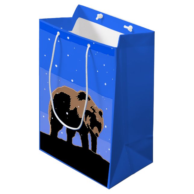 Grizzly Bear in Winter - Original Wildlife Art (Framsidan Vinklad)