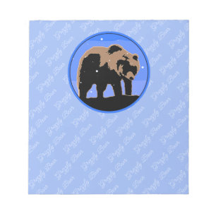 Grizzly Bear in Winter - Original Wildlife Art Anteckningsblock