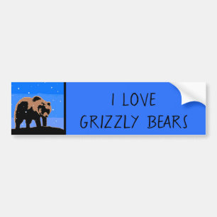 Grizzly Bear in Winter - Original Wildlife Art Bildekal