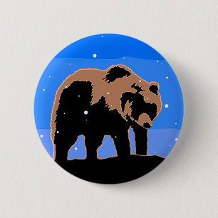 Grizzly Bear in Winter - Original Wildlife Art Knapp