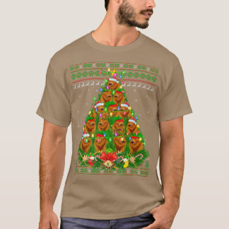 Grizzly Bear Julafton Lighting Träd Grizzly Bear U T Shirt