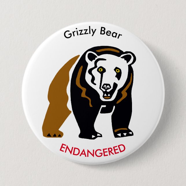 Grizzly Bear - knapp (Framsida)