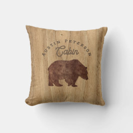 Grizzly Bear Lodge Large Clock Kudde