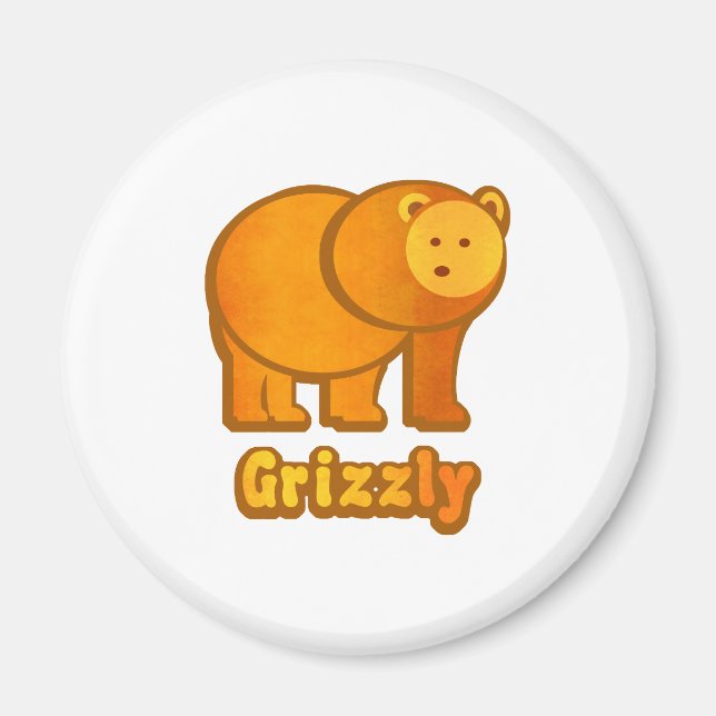 Grizzly Bear Magnet (Framsidan)
