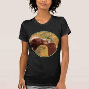 Grizzly Bear Mamma och Unge Painting - Wildlife Ar T Shirt