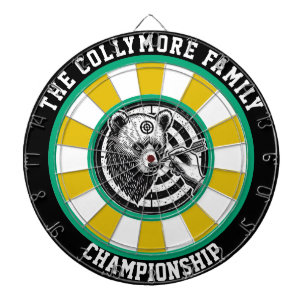 Grizzly Bear med Forest Bullseye Darttavla