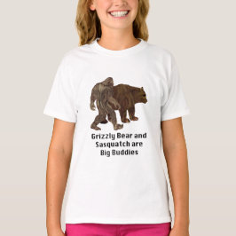 Grizzly Bear och Sasquatch är Big Buddies T-shirt