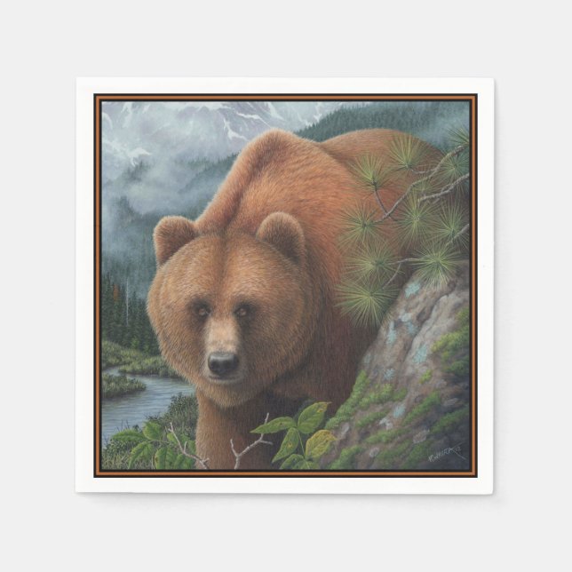 Grizzly Bear Pappersservett (Framsidan)