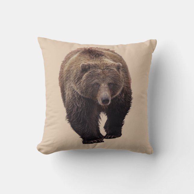GRIZZLY BEAR PILLOWS KUDDE (Framsida)