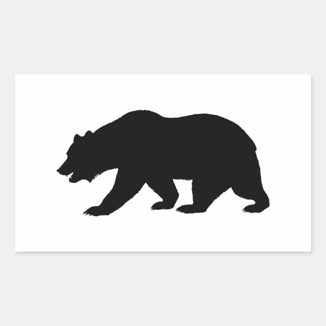 Grizzly Bear Rektangulärt Klistermärke (Framsida)