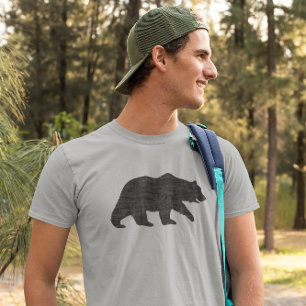 Grizzly Bear Silhouette   Vild Djur   Vildlevande  Tee