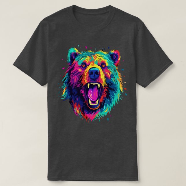 Grizzly Bear Smiling T Shirt (Design framsida)
