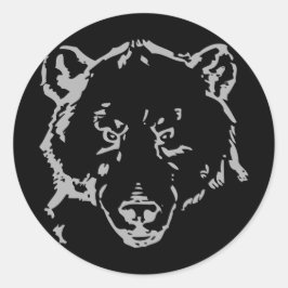 Grizzly Bear Sticker Runt Klistermärke