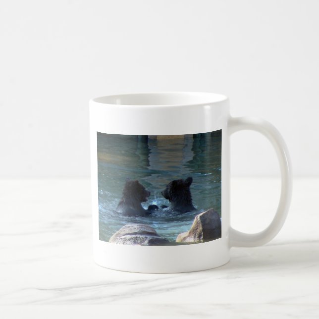 Grizzly Bear Swimming Party Kaffemugg (Höger)