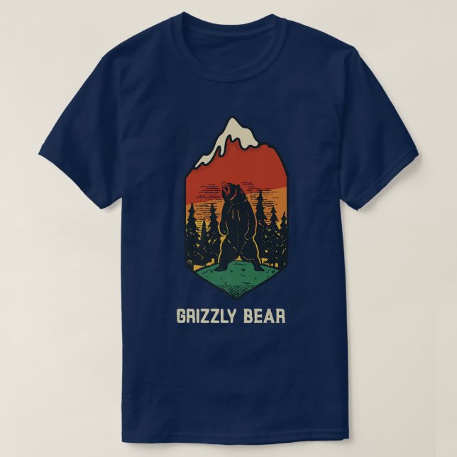 Grizzly Bear Tee Yellowstone National Park Premium (Design framsida)