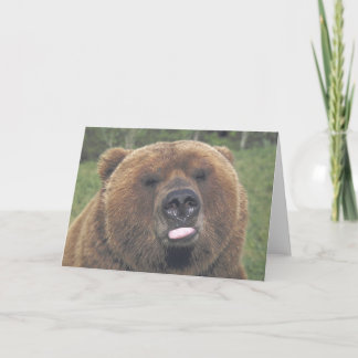Grizzly Bear Tunga Card Kort