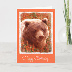 Grizzly Bear Unge i Fireweed Paediatric Wildlife A Kort