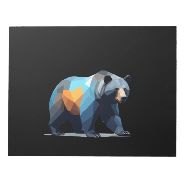 Grizzly Bear Vector Art med Vibrant Färg Anteckningsblock (Framsida)