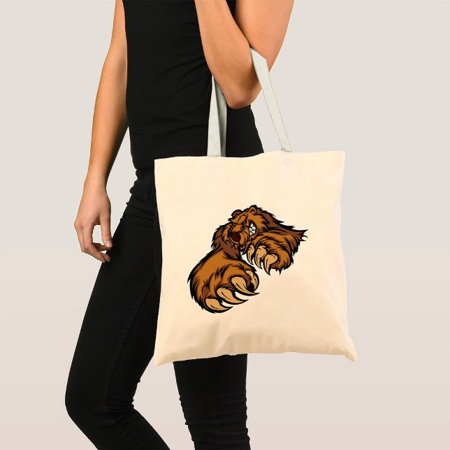 Grizzly Bear Vild Animal Tote Bag Tygkasse (Skapare uppladdad)