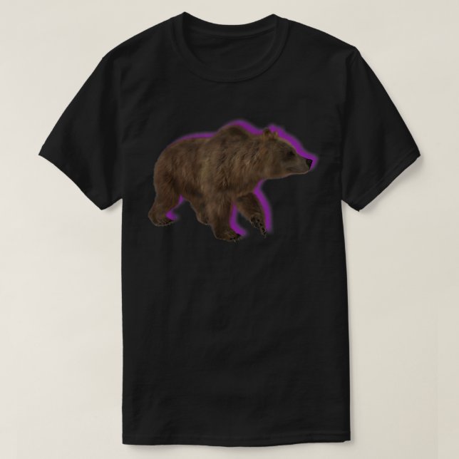 Grizzly Bear Walking T Shirt (Design framsida)