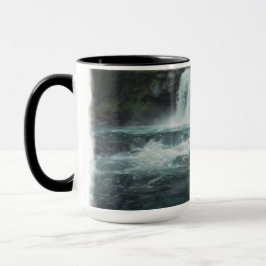 Grizzly Bear & Waterfall Wildlife Design Mugg