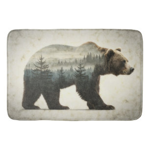 Grizzly Bear Wilderness Art Badrumsmatta