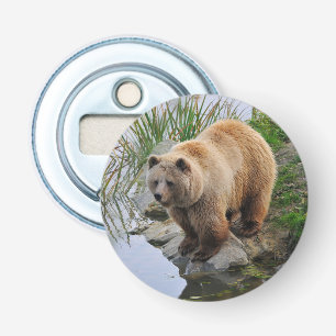 Grizzly Bear Wildlife Animal Photographic Flasköppnare