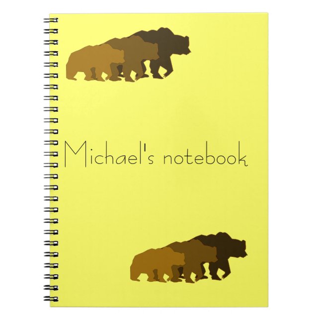 Grizzly Bears - bärbar dator Anteckningsbok (Framsidan)