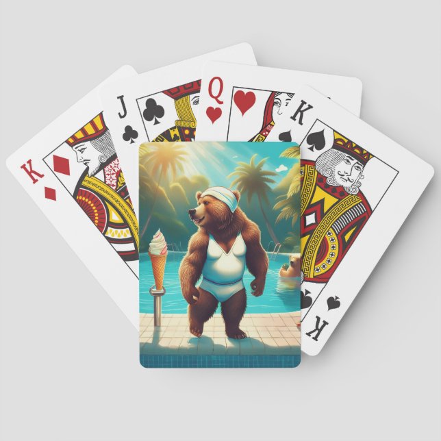 Grizzly Bears vid Bassäng Casinokort (Baksidan)