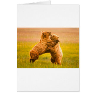 Grizzly Bears Wrestling Hälsningskort