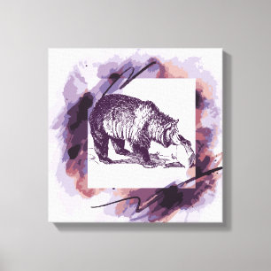 Grizzly björn canvastryck