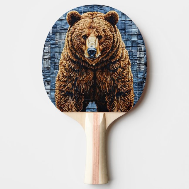 Grizzly björn pingisracket (Framsidan)
