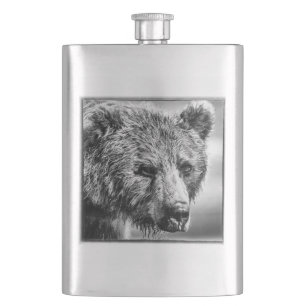 Grizzly björn porträtt fickplunta